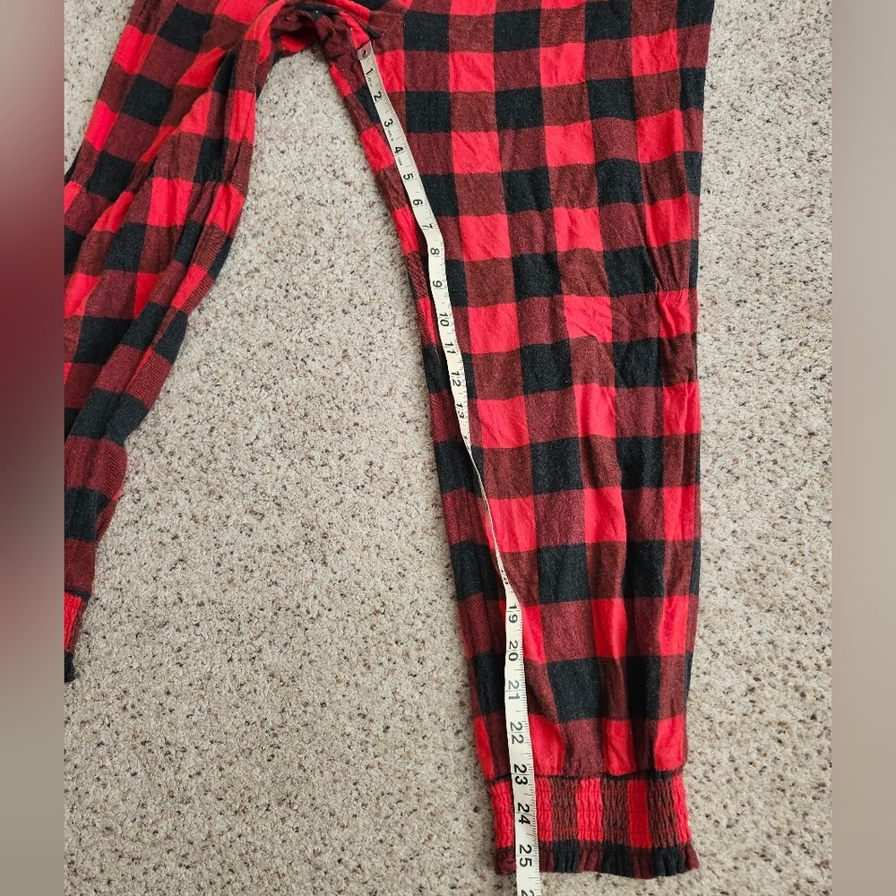Aerie Red Plaid Pajama Joggers - Picture 5 of 6